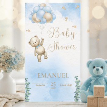 Celebra con Encanto: Oso tierno en vuelo mágico