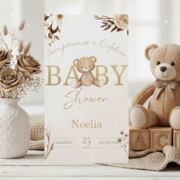 Baby Shower Osito Dulzura Floral