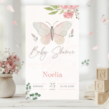 Mariposa con un toque floral