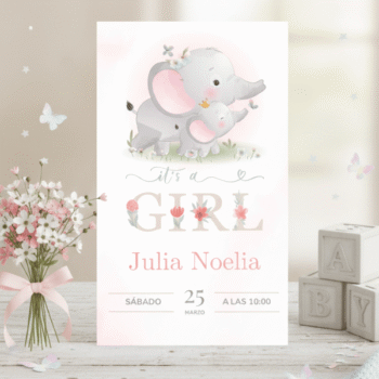 Dulce Encuentro: Elefante Madre e Hija en Rosa