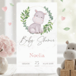 Hipopótamo tierna, divertida y dulce