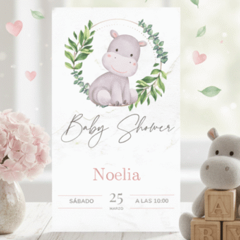 Hipopótamo tierna, divertida y dulce