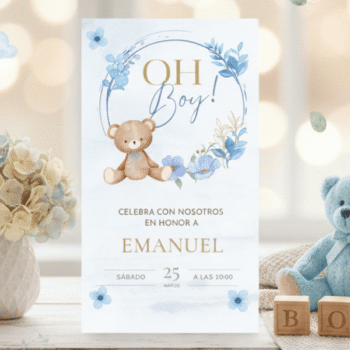 Dulzura con Osito y Flores