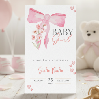 Cinta Rosa niña Baby Girl