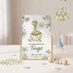 Invitación Digital de Baby Shower - Dinosaurio Bebé