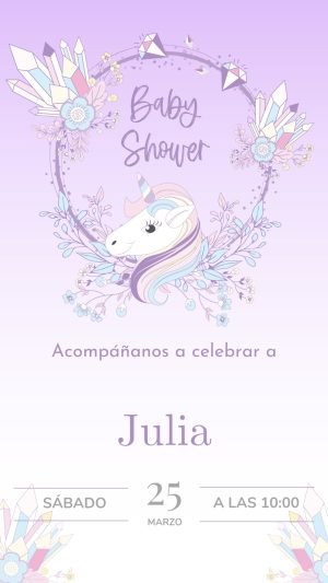 Unicornio Violeta Miniatura